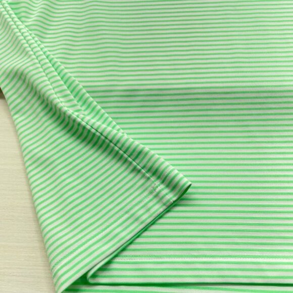 Nike Golf Men's Golf Shirt - DRI-FIT - Green & White Striped - Size L - GUC - Picture 7 of 11